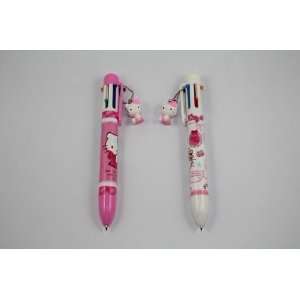  HELLO KITTY CHARM 5 COLORED INK PINK PEN 