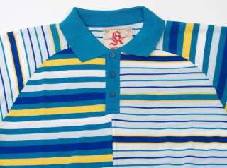 Kanji Mens Striped SS Polo Shirt sz 2XL XXL 2X NWT $48  