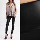 MOGAN High Waisted Faux LEATHER Stretch LEGGINGS Jeggings Skinny Pants 