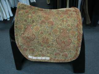   Made Tapestry Dressage Saddle Pad, Beige / Flower Pattern  