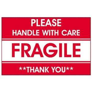  2 x 3 Fragile Shipping Labels   Please Handle with Care 