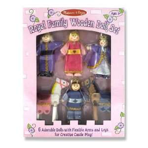  Melissa & Doug Royal Family Wooden Doll Set Toys & Games
