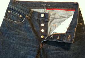 475 Mens PRADA Straight Leg Button Fly Jeans size 30 X 34  