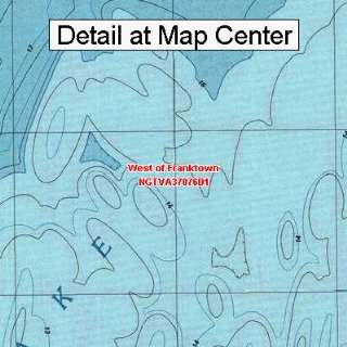 USGS Topographic Quadrangle Map   West of Franktown, Virginia (Folded 