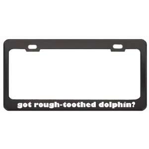 Got Rough Toothed Dolphin? Animals Pets Black Metal License Plate 