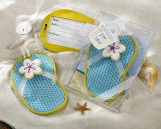   Flip Flop Luggage Tag in Beach Themed Gift Box Wedding Favors  