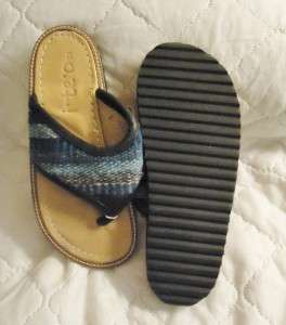 NEW Blue Artisan Hand Woven ~ ITEO Sandals Shoes ~ Sz 8  