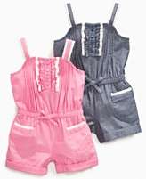 NEW First Impressions Playwear Baby Romper, Baby Girls Sleeveless 