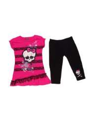 Monster High Dress with Leggings Girls Clothing Set
