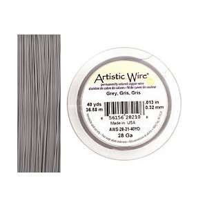  Artistic Wire Grey 28 gauge, 40 yards Supplys Arts 