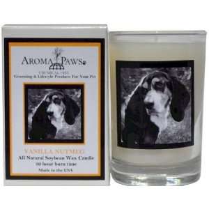  Aroma Paws 336 Breed Candle 5 Oz. Glass Gift Box   Basset Hound Home