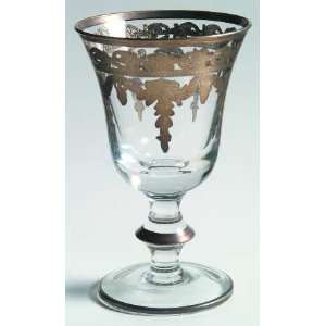  Arte Italica Vetro Silver Wine Glass, Crystal Tableware 