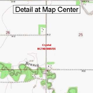 USGS Topographic Quadrangle Map   Crystal, North Dakota (Folded 