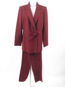 PHILIPPE ADEC Red Blazer Jacket Pants Slacks Suit Sz 42  