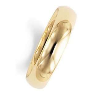 com 5.0 Millimeters Yellow Gold Polished Wedding Band Ring 14Kt Gold 