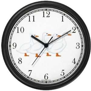  Ducks   JP Animal Wall Clock by WatchBuddy Timepieces (Slate Blue 