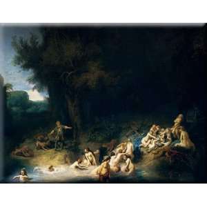   Stories of Actaeon and Callisto 16x12 Streched Canvas Art by Rembrandt