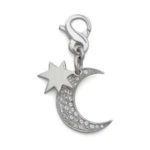  Half Moon Charm, Sterling Silver Jewelry