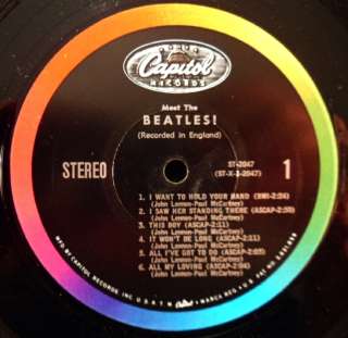 BEATLES Meet 1964 CAPITOL STEREO LP NM #6 Brown Letters/First Label 