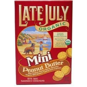 Late July Organic Mini Peanut Butter Crackers, 3 ct (Quantity of 3)