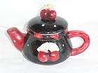 tea pot candle candle holder with cherries brand new returns