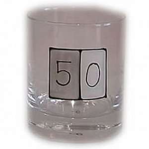 50th birthday Gift whiskey glass 