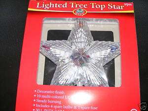 10 Light Star Tree Topper 8.5 Prism Effect Multi Color  