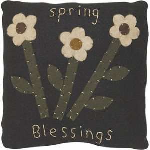   Pillow   Primitive, Country Rustic Daisy Stitchery