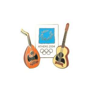 2004 Athens Olympics Guitar Mandolin Pin  Sports 