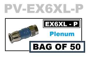 PPC EX6XL P(50)Rg6 Plenum Coax Coaxial Cable Connector  