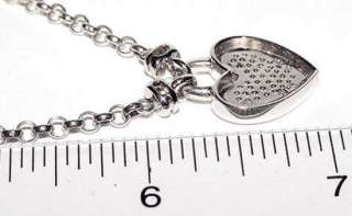 14KW Gold Diamond Heart Lavaliere Necklace 17” Unique  