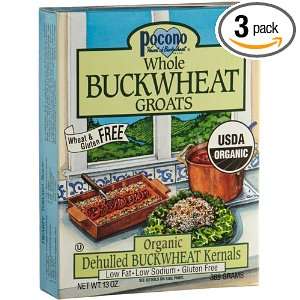 Pocono Whole Buckwheat Groats Cereal, 13 Ounce (Pack of 3)  
