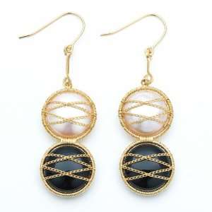 Gold Plated Sterling Silver Woven Wire Wrap Freshwater Coin Pearl and 