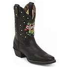 NIB Womens Tony Lama ST1000 Black Lucky Stars Western Cowboy Boots