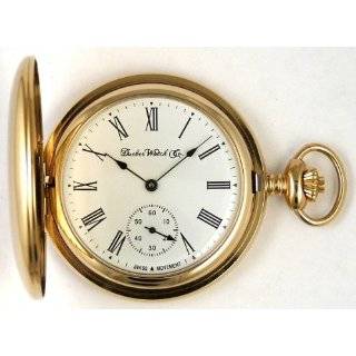   Mechanical Pocket Watch with High Polish Gold Open Face Case Watches