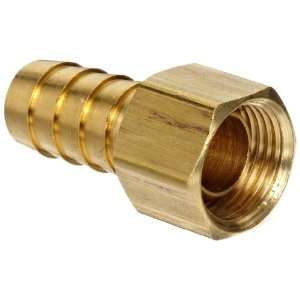  Brass Hose Fitting, Ball End Swivel Connector, 3/8 Barb x 1/2 NPSM