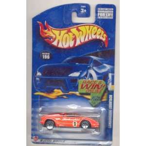  Hot Wheels 2002 196 RED Lamborghini Countach with race and 