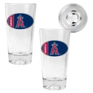  Boston Red Sox MLB 2pc Pint Ale Glass Set with Baseball Bottom 
