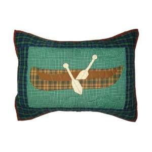  Patch Magic Cabin Canoe Pillow Sham, 27 Inch by 21 Inch 