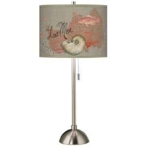  La Mer Jellyfish Giclee Contemporary Table Lamp
