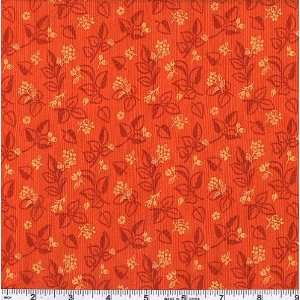  45 Wide Tossed Leaf Dark Orange Fabric By The Yard Arts 