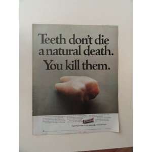  crest , print ad (big tooth.) Orinigal Magazine Print Art 