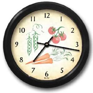 Vegetable Medley Round Acrylic Wall Clock