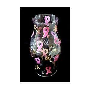 Pretty in Pink Design   Hand Painted   11 inch Hurricane Shade  