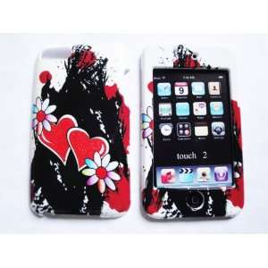   Ipod Touch 2nd 3rd Generation Glitter Hearts in Black Design Case
