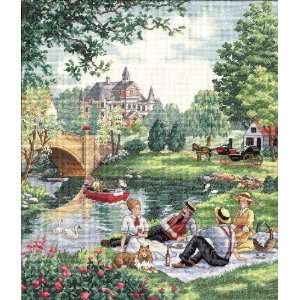    Counted Cross Stitch, Picnic On The Lawn Arts, Crafts & Sewing