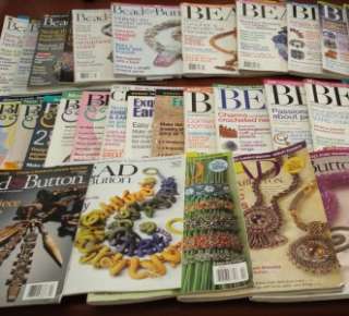   lot BEAD & BUTTON craft beading jewelry making HUGE 1995 2007  
