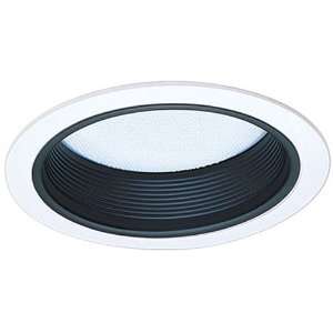   White 5 Inch Line Voltage Trims 5 Baffle and Regressed Albalite Lens