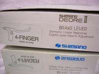Shimano Deore ii 4 finger brake levers NIB NOS cantilever xt mountain 