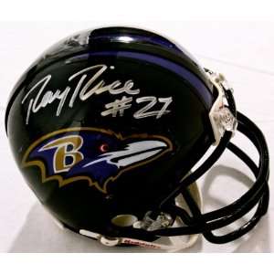  Ray Rice Signed Ravens Mini Helmet   GAI   Autographed NFL Mini 